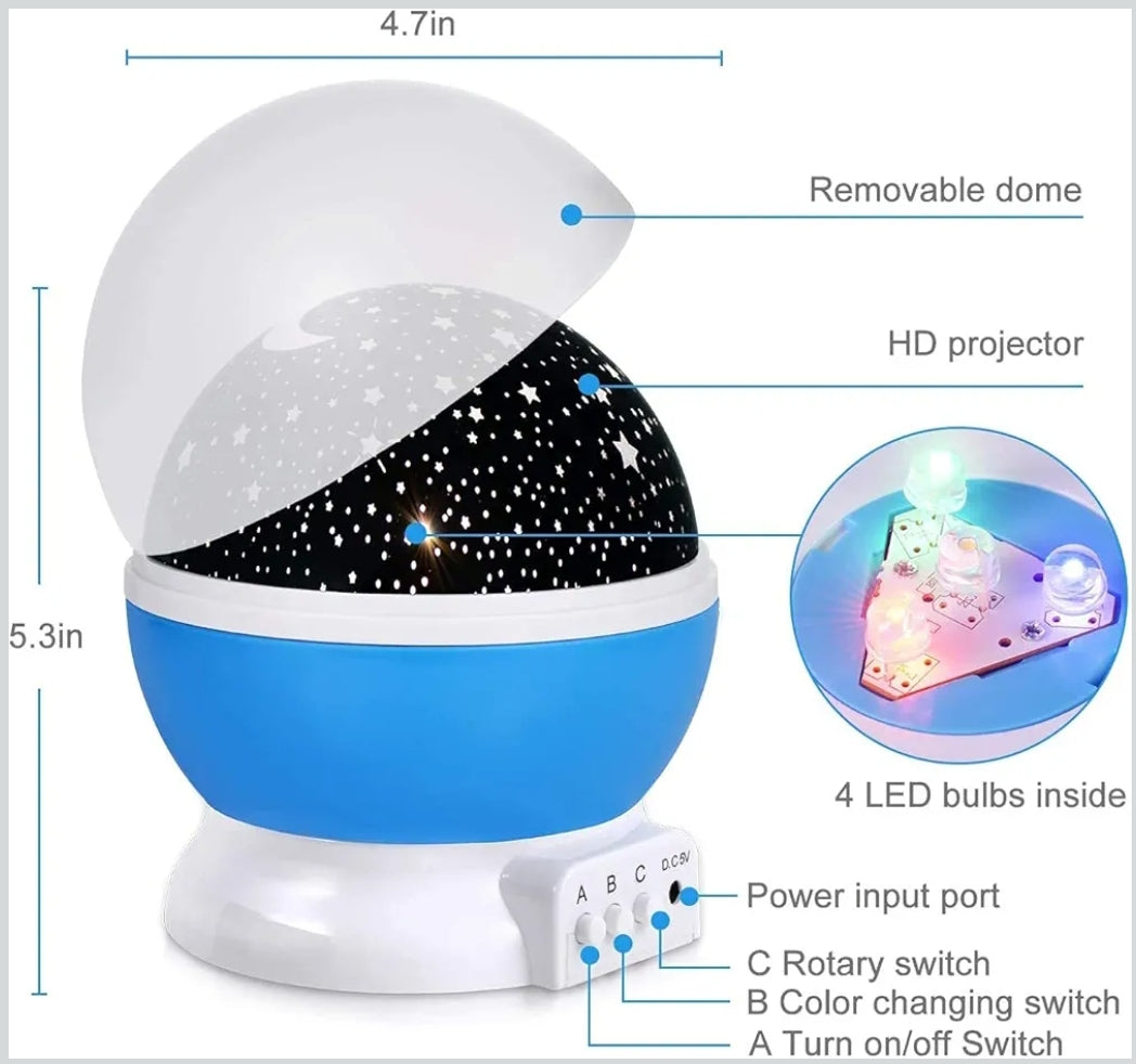 Star Master Projector with USB Wire Colorful Romantic LED Star Master Sky Night Projector Bed Light Lamp