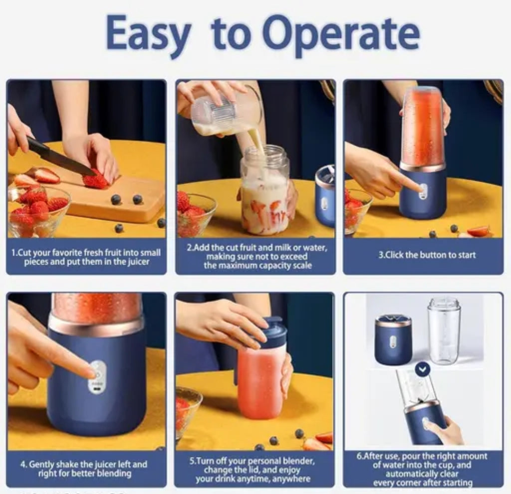 Portable Blender – Electric Juicer & Smoothie Maker