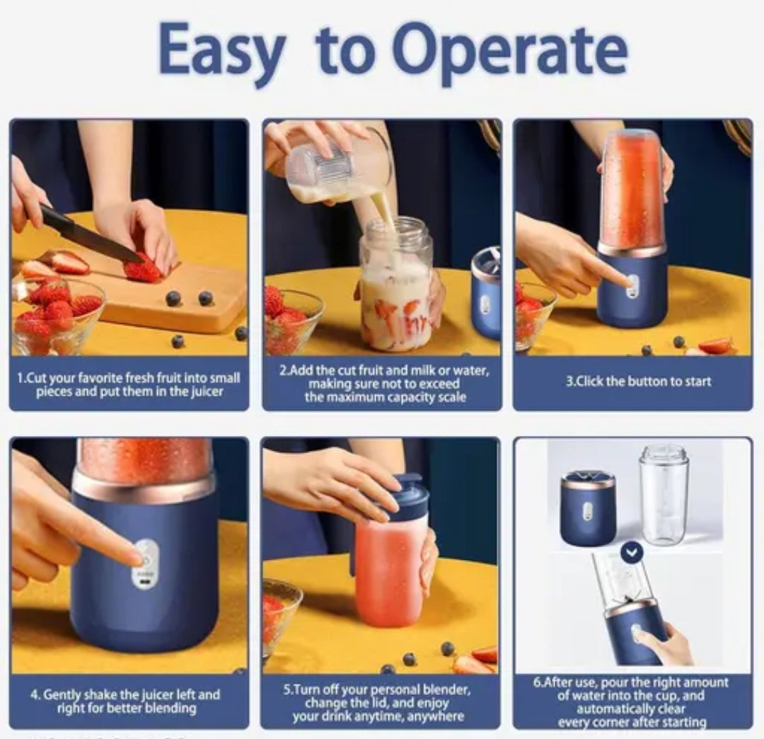 Portable Blender – Electric Juicer & Smoothie Maker